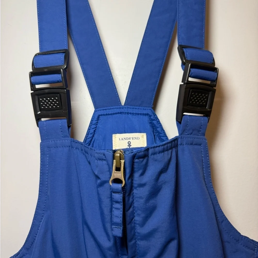 Lands’ End Kids Blue Insulated Snow Bibs Size 12 Grow-A-Longs